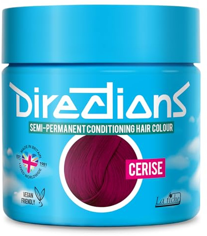 Directions 2er Set Haartönung CERISE - Semi-permanent, Tierversuchsfrei, Gel, Kirsch-Pink, für normales Haar