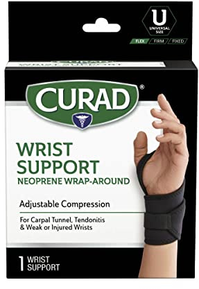 CURAD Performance Series IRONMAN Wraparound Wrist Support with Microban, 1 Each