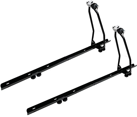2 x Universal Car Roof Bar Mounted Bicycle Carrier Upright Bike Rack Cycle Locking