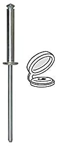 Rivetto con Chapo in sacchetto per targa di immatricolazione, 16-21 mm, spessore 26 mm, lunghezza 20 mm, confezione da 30, colore: bianco