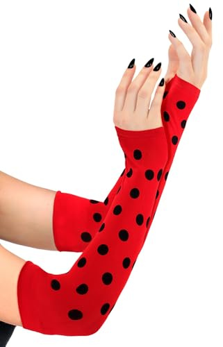 W WIDMANN MILANO Party Fashion - Fingerlose Handschuhe, Tier, Party Animal, Karneval | Für Marienkäfer- oder Bienenkostüme, Kostüm-Accessoire für Karneval, Mottoparty und Tierkostüme