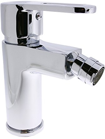 Design Bidet-Armatur mit schwenkbarem/beweglichen Auslauf und Ablaufgarnitur