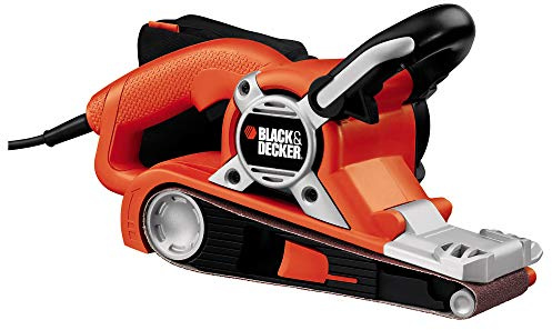 BLACK+DECKER 720 W Angled Belt Sander for Large Surfaces with Cyclonic Action Dust Canister, KA88-GB