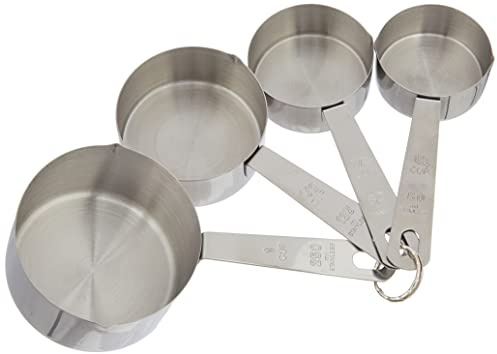 Lacor 67007 - Juego de 4 Medidas Cazos Acero Inoxidable 18/8, 60 ml+80 | En acero inoxidable, listo para el uso diario en cocina; con 60 ml de capacidad, aporta un acabado cuidado a tu presentación