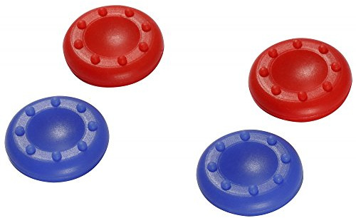 snakebyte PS4 CONTROL:CAPS (2x blau & 2x rot) Analogstick Aufsätze für Dualshock 4 Controller - für PlayStation 4
