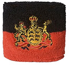 Flaggenfritze Schweiß- und Stirnbänder Deutschland Königreich Württemberg, für Erwachsene und Jugendliche, Sport/Fitness/Yoga, modisches Fan-Accessoire
