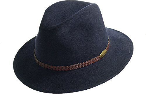Harrys-Collection Herren rollbarer Hut Wollhut Outdoorhut, Marine, 56