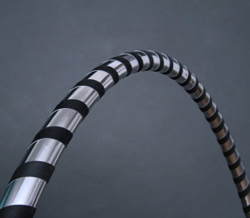 hoopomania Black & Silver Designer Hula Hoop, Ø90cm