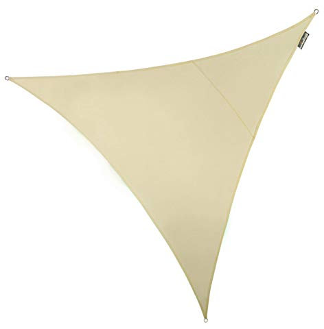 Kookaburra Waterproof Garden Sun Shade Sail Canopy in Ivory 98% UV Block (5m Triangle)