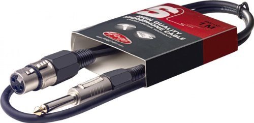 Stagg SMC1XP 1m 3 Pin 1x XLR Female/1x 6.3 mm Mono Jack Plug Microphone Cable