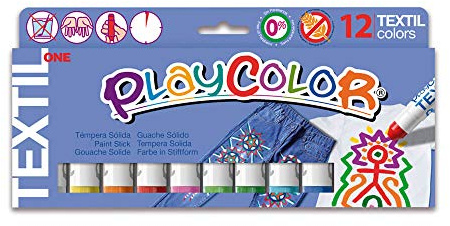 Baker Ross Stoffmalstifte - 12 Farben - Stoffmalfarbe für Kinder für Textilien - 12 Stück, 9cm