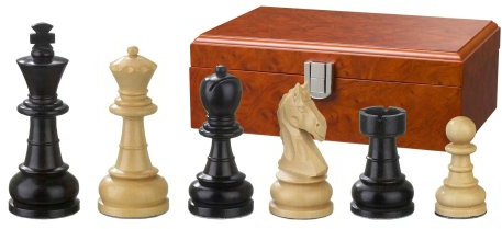 Philos 2070 - Schachfiguren Chlodewig, Königshöhe 83 mm, gewichtet, in Figurenbox