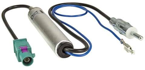 tomzz Audio 1503-004 Fakra Antennenadapter mit Phantomeinspeisung kompatibel mit Audi Citroen FIAT Peugeot Seat Skoda Opel VW auf DIN