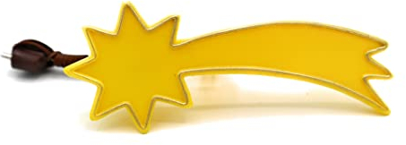 BELI-BECO 555 Komet - Stern gelb für Krippe mit Beleuchtung - Krippenbeleuchtung - Kunststoff - klare Glühlampe E 5,5-4,5 V - 0,2A (35 mm)