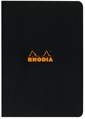 Rhodia 119169C Notizheft A4 48 Blatt liniert Schwarz