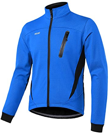 ARSUXEO Winter-Aufwärmjacke, Thermo-Fleece-Jacke, Fahrradjacke, winddicht, wasserdicht, atmungsaktiv, 16 H