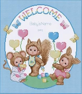 Ellen Maurer-Stroh | Kreuzstichvorlage Stickvorlage - Welcome Baby