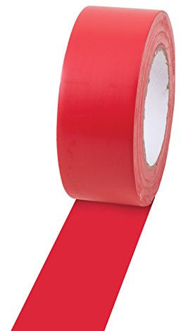 Champion Sports Bodenmarkierungsband für Leichtathletik und Social Distancing, 5,1 cm x 36 m, Rot