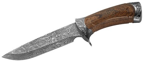 Herbertz Gürtelmesser, AISI 420, Damastätzung