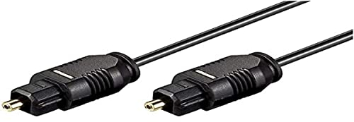 Goobay 51217 Câble Toslink, connecteur optique numérique pour les données audio, noir, 1,5m