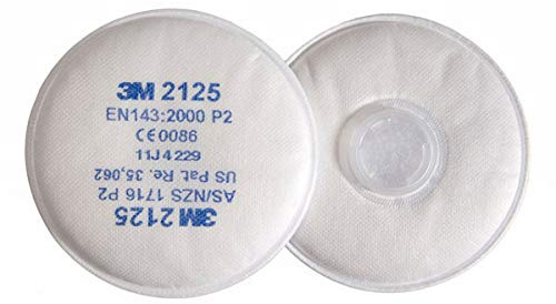 3M Partikelfilter 2125 P2R gegen feste und flüssige Partikel, 2 Stück