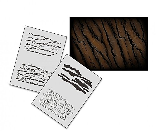 UMR-Design AS-175 bark Airbrushschablone Step by Step Grösse M