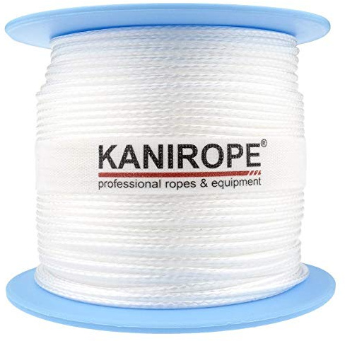 Kanirope® Dyneema Seil PRO 1,5mm 100m Weiß 12-fach geflochten SK78 verstreckt beschichtet