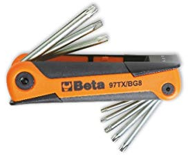 Beta 97TX/BG8 - Serie di 7 chiavi maschio per viti con impronta Torx | supporto portatile
