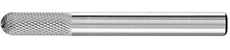 PFERD TOOLS HM-Frässtift, Walzenrundform WRC, Zahnung MICRO, Frässtift-ø 6mm, Schaft-ø 6mm, Länge 55mm, 21105076 – für die Feinbearbeitung auf nahezu allen Materialien bis 68 HRC