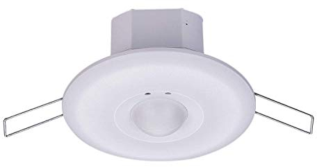 ZEYUN Rilevatore di movimento HF, Sensore di movimento a microonde, Interruttore luce da incasso a incasso a soffitto Tempo di ritardo di 30 minuti