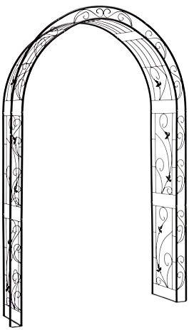 DEMA Rosenbogen Bologna 145x38x225 cm für Garten, Terrasse, Blumen, Kletterpflanzen, Außenbereich - Robust, Wetterfest, Dekorativ