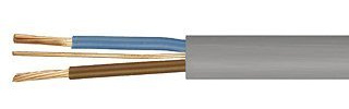 BASEC Approved Manufacturer Shower Cable 10mm 6242YH Twin+Earth - 15m, Grey, 3 Core, Copper, Compatible with Devices Requiring Standard 3-Core, 10mm² Cable
