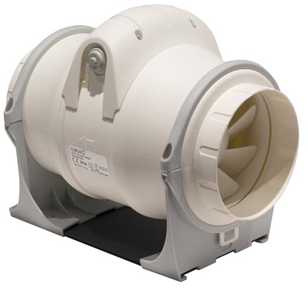 CATA Extractor de Conducto, DUCT IN LINE 200/910, 32 dB, Bridas Sujección, Motor Inducción Asíncrona, Caja Bornes Exterior, Temperatura Trabajo -20 60ºC, Caudal 910 m3/h, 85W, 4.5kg, Color Blanco
