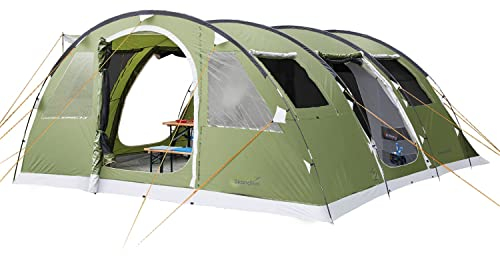 Skandika Gotland Group or Family Tunnel Tent with Sewn-In Groundsheet (6 Person, Green)