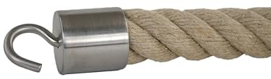 Unbekannt Seilendhalter V2A Edelstahl mit Haken für 30 mm Handlaufseil (Handlauf- / Absperrseile)