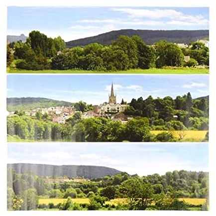 Gaugemaster GM-GM708 2744 x 304 mm Back Scene (Large) Pretty British Town Fotohintergrund, groß, Mehrfarbig