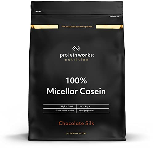 Protein Works 100% Micellar Casein | CHOCOLATE SILK |2kg | Perfekter Shake zur Regeneration über Nacht