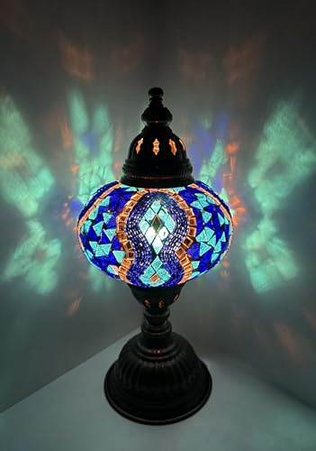Samarkand - Lights Mosaiklampe Mosaik - Tischlampe L Stehlampe orientalische lampe Blau
