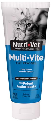 Nutri-Vet Multi-Vite Paw Gel for Cats, Daily Vitamin, Kitten Supplies, Immune Support, Cat Vitamin, Potent Antioxidants, Multi-Vitamin Paw Gel, Senior Feline Supplements, 3 oz