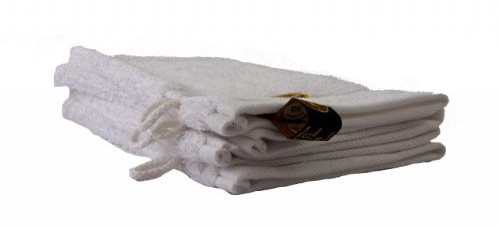 Gözze - Manopla de baño New York, Set de 4, Suave y absorbente, Algodón, 17 x 24 cm - Blanco