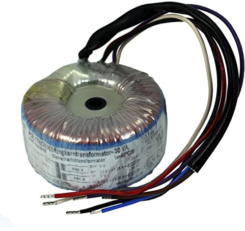 Lumonic transformador toroidal 30VA 2x18V para sistemas de audio, industriales, halógenos y carriles - tensión de entrada 230V - tensión secundaria 36V - modelo RSO-825010