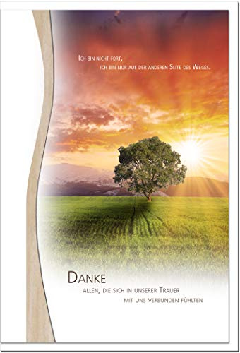 metALUm Danksagungskarten TRAUER | Sonnenuntergang | 10 Karten | 1501017