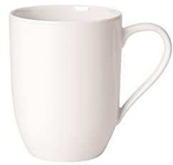 Villeroy & Boch - For Me Henkelbecher 290 ml Weiß, Spülmaschinenfest, Mikrowellensicher, Kaffeetasse, Kaffeebecher, Große Tasse, Geschirr, Premium Porzellan