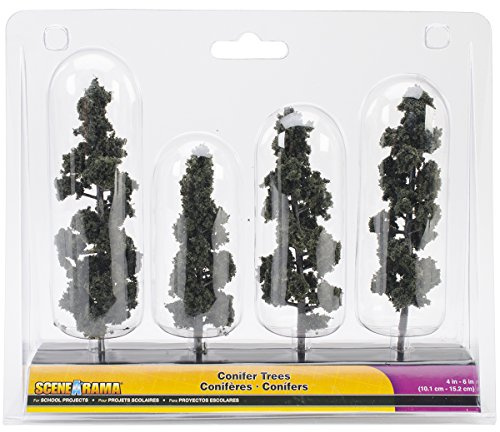 Woodland Scenics Plastic Conifer Trees 4-inch to 6-inch 4 kg