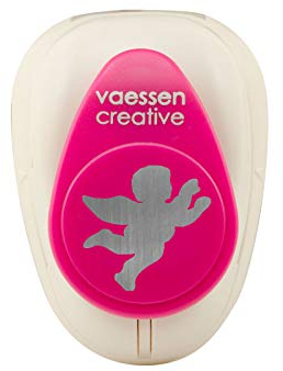 Vaessen Creative Perforadora de Papel, Ángel, Talla M, Para Proyectos DIY, Scrapbooking, Creación de Tarjetas y Más