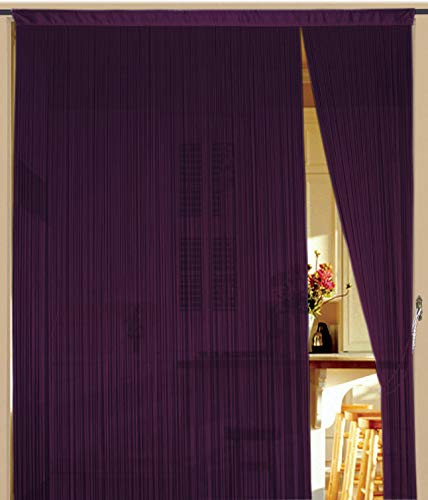 Kaikoon Fadenvorhang Lila 90 cm x 240 cm (BxH) Raumteiler & Türvorhang
