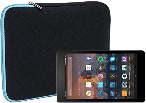 Slabo Tablet Tasche Schutzhülle für Amazon Fire HD 8-Tablet Hülle Etui Case Phablet aus Neopren – TÜRKIS/SCHWARZ