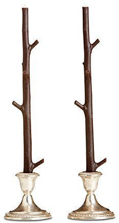 Stick Candles/Maple Casting/Beeswax/Pair