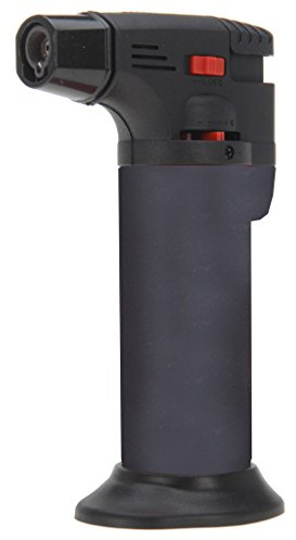Creme Brulee Blow Torch Chefs Butane Cooks Gas Utility Burner Lighter Kitchen (Black)