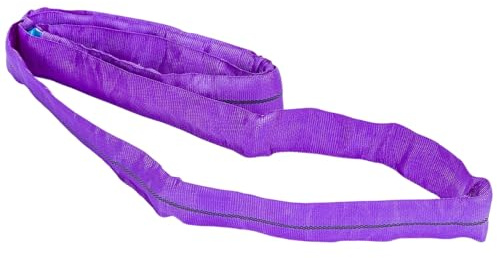 Rundschlinge 1000kg Tragkraft endlos mit Polyesterkern Hebegurt Kran Hebeband violett Tragegurt DIN EN 1492-2 lila (3 Meter)